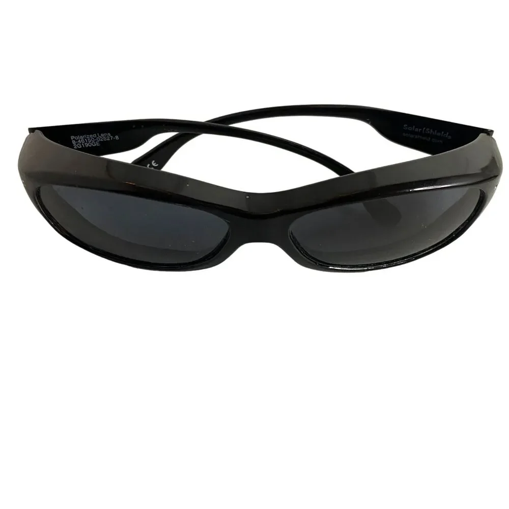 #8035 Womens Black Thick Rectangular Frame Sunglasses